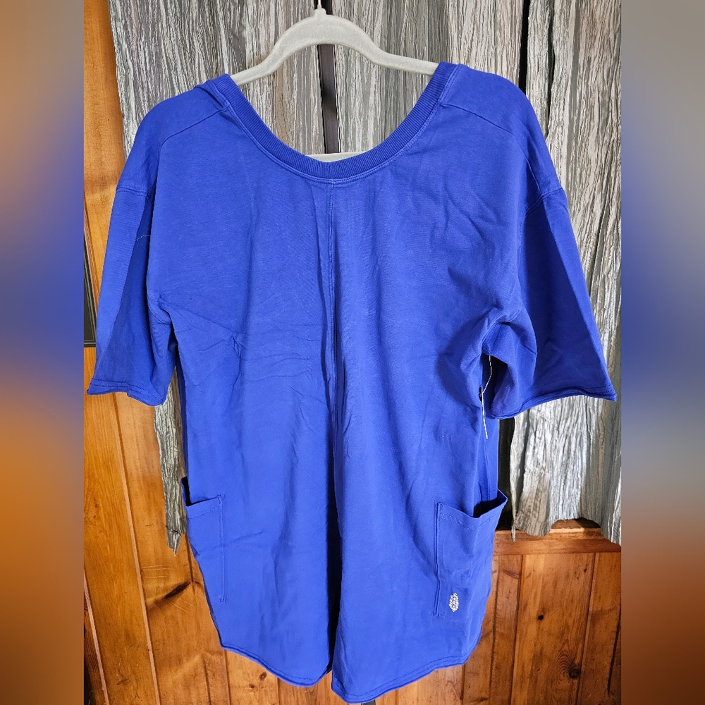 Free People Hot Shot Tee Electric Blue Romper